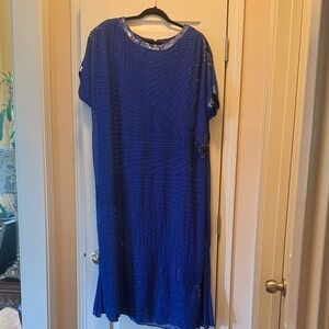 Laurence Kazar Royal Blue Maxi Gown